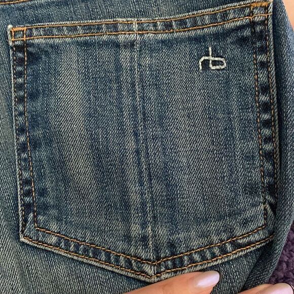 Rag & Bone Blue Medium Chamberlain Wash Relaxed Fit Jeans - Picture 8 of 9